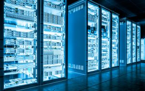 Big-data-dark-server-room